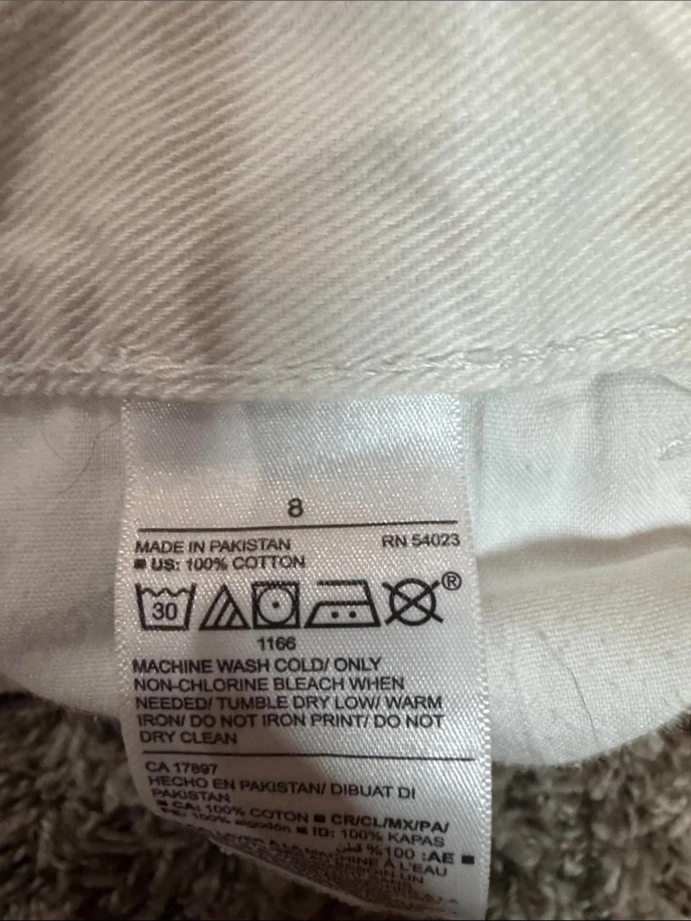 Old Navy Cream Girls' Denim Roll-Hem Shorts